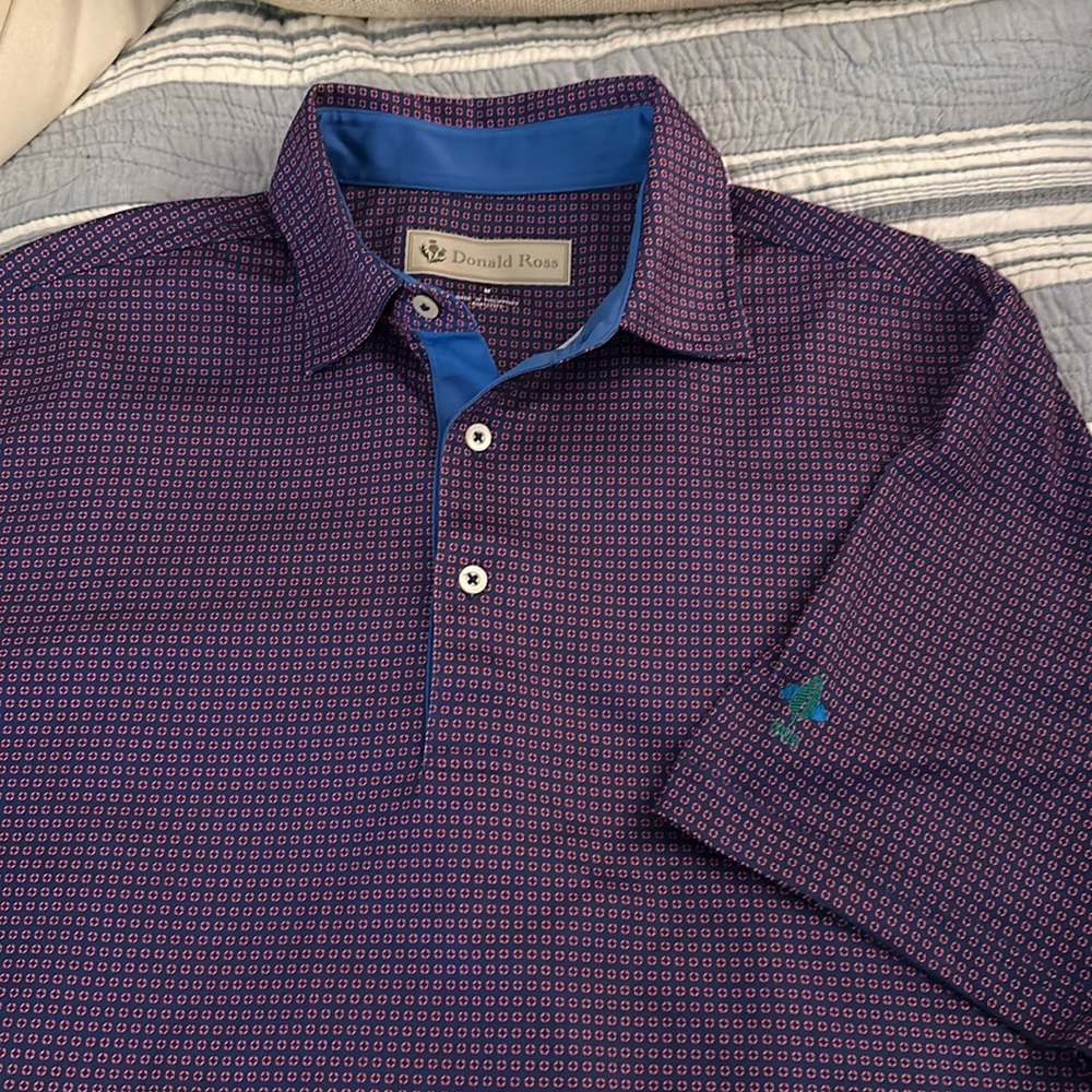 Donald Ross Golf Shirt performance fabric Size M